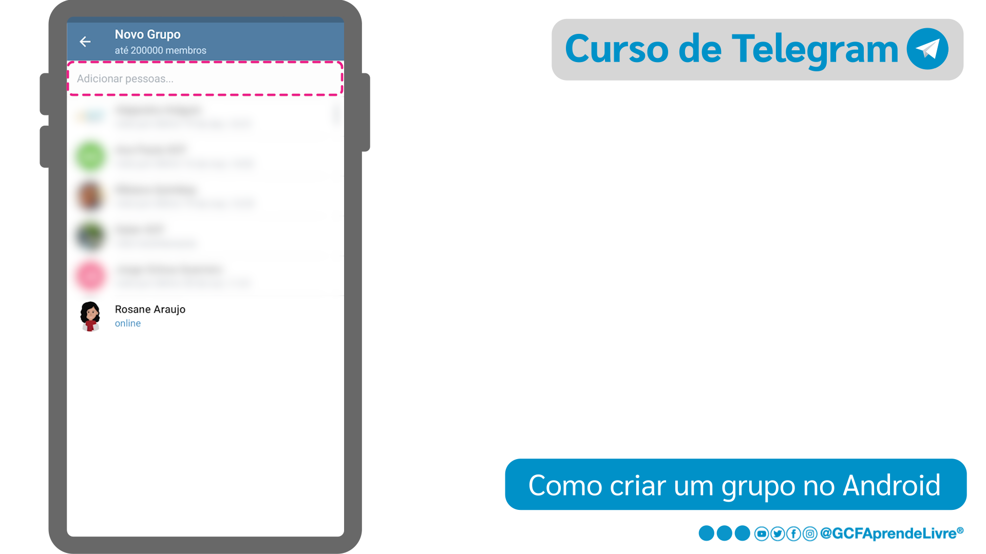 Como criar um grupo de Telegram no Android - passo 3